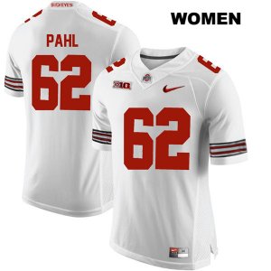 Women's NCAA Ohio State Buckeyes Brandon Pahl #62 College Stitched Authentic Nike White Football Jersey VA20U24AR